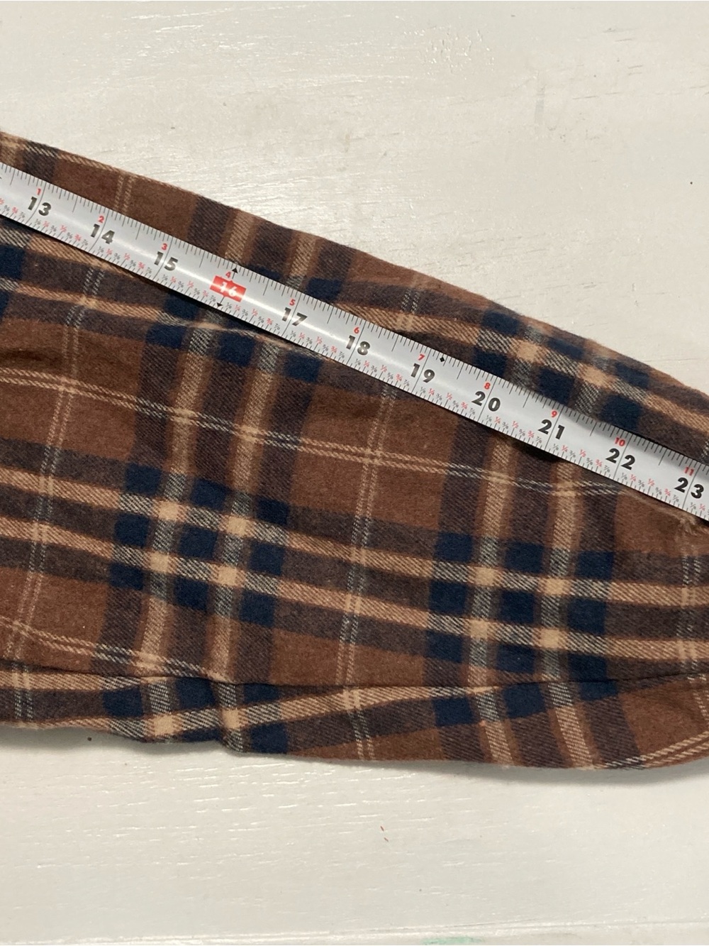 Bloomchic V Neck Plaid Ruffles Sleevele Dress brown Sz 30 Oversized - Picture 11 of 16